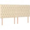 vidaXL Têtes de lit 4 pcs Crème 100x7x78/88 cm Tissu