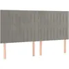 vidaXL Têtes de lit 4 pcs Gris clair 100x5x78/88 cm Velours