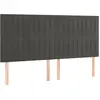 vidaXL Têtes de lit 4 pcs Gris foncé 100x5x78/88 cm Velours