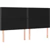 vidaXL Têtes de lit 4 pcs Noir 100x5x78/88 cm Tissu