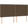 vidaXL Têtes de lit 4 pcs Marron Foncé 90x5x78/88 cm Tissu