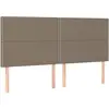 vidaXL Têtes de lit 4 pcs Taupe 90x5x78/88 cm Tissu