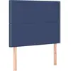 vidaXL Têtes de lit 2 pcs Bleu 90x5x78/88 cm Tissu