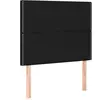 vidaXL Têtes de lit 2 pcs Noir 100x5x78/88 cm Tissu