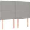 vidaXL Têtes de lit 4 pcs Gris clair 72x5x78/88 cm Tissu