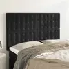 vidaXL Têtes de lit 4 pcs Noir 72x5x78/88 cm Velours