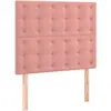 vidaXL Têtes de lit 2 pcs Rose 80x5x78/88 cm Velours
