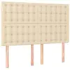 vidaXL Têtes de lit 4 pcs Crème 72x5x78/88 cm Tissu
