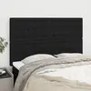 vidaXL Têtes de lit 4 pcs Noir 72x5x78/88 cm Tissu