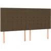vidaXL Têtes de lit 4 pcs Marron Foncé 80x5x78/88 cm Tissu