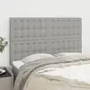 vidaXL Têtes de lit 4 pcs Gris clair 72x5x78/88 cm Tissu
