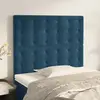 vidaXL Têtes de lit 2 pcs Bleu foncé 100x5x78/88 cm Velours
