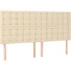 vidaXL Têtes de lit 4 pcs Crème 90x5x78/88 cm Tissu