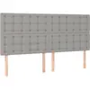 vidaXL Têtes de lit 4 pcs Gris clair 100x5x78/88 cm Tissu