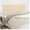 vidaXL Têtes de lit 4 pcs Crème 100x5x78/88 cm Tissu