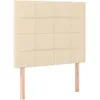 vidaXL Têtes de lit 2 pcs Crème 90x5x78/88 cm Tissu