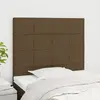 vidaXL Têtes de lit 2 pcs Marron Foncé 90x5x78/88 cm Tissu