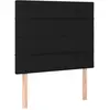 vidaXL Têtes de lit 2 pcs Noir 100x5x78/88 cm Tissu