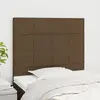 vidaXL Têtes de lit 2 pcs Marron Foncé 100x5x78/88 cm Tissu