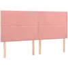 vidaXL Têtes de lit 4 pcs Rose 100x5x78/88 cm Velours