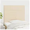 vidaXL Têtes de lit 2 pcs Crème 80x5x78/88 cm Tissu