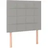 vidaXL Têtes de lit 2 pcs Gris clair 80x5x78/88 cm Tissu