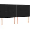 vidaXL Têtes de lit 4 pcs Noir 90x5x78/88 cm Velours
