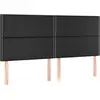 vidaXL Têtes de lit 4 pcs Noir 90x5x78/88 cm Similicuir