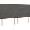vidaXL Têtes de lit 4 pcs Gris foncé 80x5x78/88 cm Velours