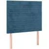 vidaXL Têtes de lit 2 pcs Bleu foncé 100x5x78/88 cm Velours