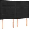vidaXL Têtes de lit 4 pcs Noir 72x5x78/88 cm Velours