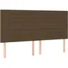 vidaXL Têtes de lit 4 pcs Marron foncé 100x5x78/88 cm Tissu