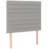 vidaXL Têtes de lit 2 pcs Gris clair 100x5x78/88 cm Tissu