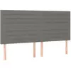 vidaXL Têtes de lit 4 pcs Gris foncé 80x5x78/88 cm Tissu
