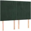 vidaXL Têtes de lit 4 pcs Vert foncé 72x5x78/88 cm Velours