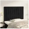 vidaXL Têtes de lit 2 pcs Noir 80x5x78/88 cm Velours