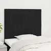 vidaXL Têtes de lit 2 pcs Noir 100x5x78/88 cm Tissu