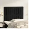 vidaXL Têtes de lit 2 pcs Noir 90x5x78/88 cm Velours