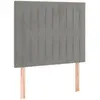 vidaXL Têtes de lit 2 pcs Gris clair 90x5x78/88 cm Velours
