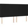 vidaXL Têtes de lit 4 pcs Noir 80x5x78/88 cm Tissu