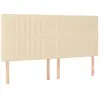 vidaXL Têtes de lit 4 pcs Crème 90x5x78/88 cm Tissu