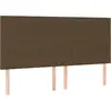 vidaXL Têtes de lit 4 pcs Marron Foncé 90x5x78/88 cm Tissu
