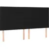 vidaXL Têtes de lit 4 pcs Noir 100x5x78/88 cm Tissu
