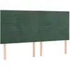 vidaXL Têtes de lit 4 pcs Vert foncé 100x5x78/88 cm Velours