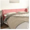 vidaXL Tête de lit avec oreilles Rose 203x23x78/88 cm Velours