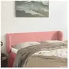 vidaXL Tête de lit avec oreilles Rose 147x23x78/88 cm Velours