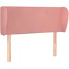 vidaXL Tête de lit avec oreilles Rose 93x23x78/88 cm Velours