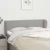 vidaXL Tête de lit avec oreilles Gris clair 147x23x78/88 cm Tissu