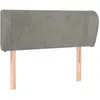 vidaXL Tête de lit avec oreilles Gris clair 103x23x78/88 cm Velours