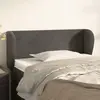 vidaXL Tête de lit avec oreilles Gris foncé 103x23x78/88 cm Velours